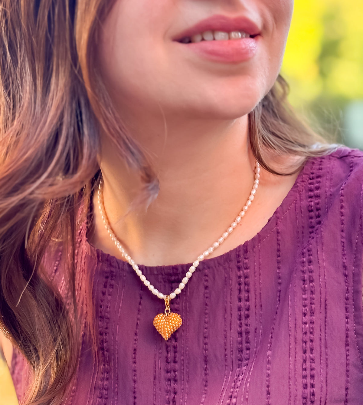 Red Heart Beaded Charm